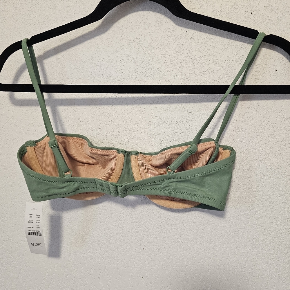 J. Crew Sage Green Underwire Swim Bikini Top Women's Size 32B NWT - Picture 2 of 4